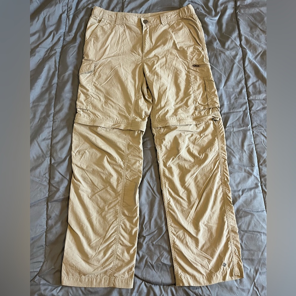 VTG Y2K Columbia Zip-Off Convertible Hiking Pants Size 32W x 30L Omni-Shade